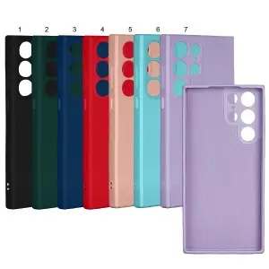 Чехол для Samsung S22 Ultra цветной силикон