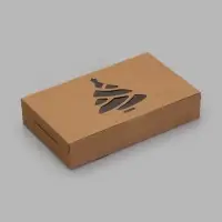 Коробка складная Елочка крафт 20 х 12 х 4 см (фас 20шт)