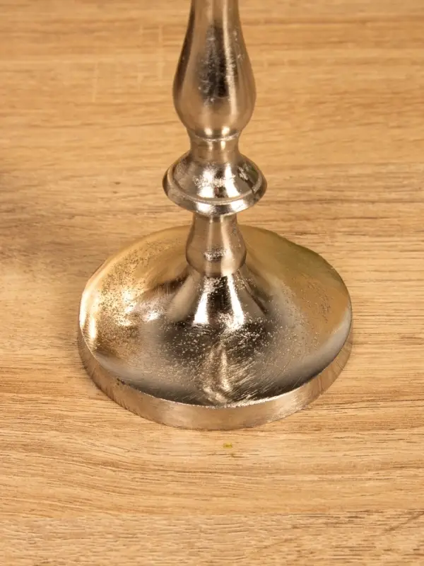 Подсвечник "Зима" 8,5х8,5х21 см, алюминий, цв. Серебро