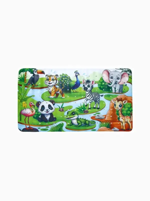 Коврик для ванной противоскользящий, на присосках «Сафари», детский, 40×70 см Коврик для ванной противоскользящий, на присосках «Сафари», детский, 40×70 см