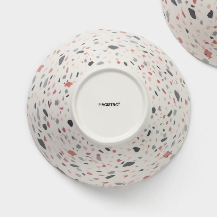 Набор салатников фарфоровых Magistro Terazzo, 1,4 л, 20×9 см, 2 шт