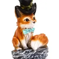 Садовая Фигура 24 х 15 х 16 см полистоун Лиса в шляпе