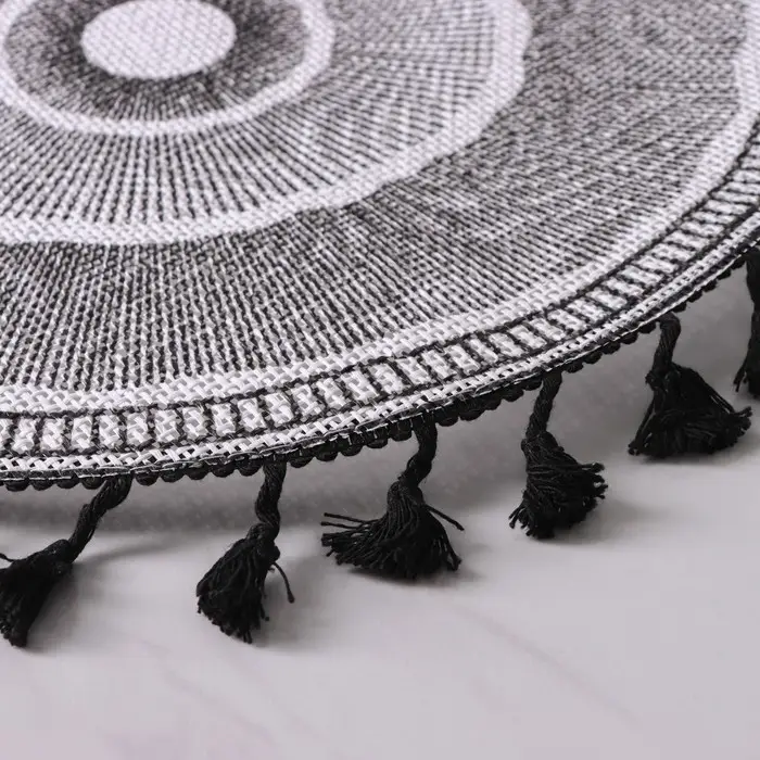 Салфетка сервировочная на стол Доляна «Солнце пустыни», d=38 см, цвет чёрный