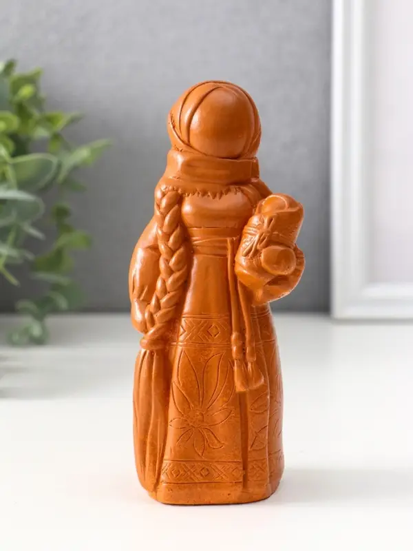 Фигура оберег «Берегиня мама», 14×6×5.5 см, красная глина
