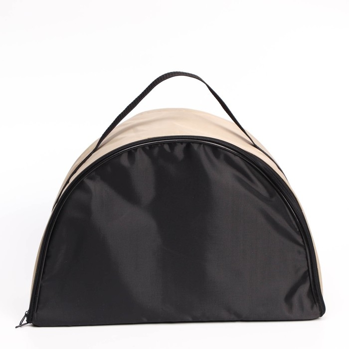 Сумка - переноска для животных, полукруглая, нейлон, 39 х 19 х 27 см, бежевая Сумка - переноска для животных, полукруглая, нейлон, 39 х 19 х 27 см, бежевая