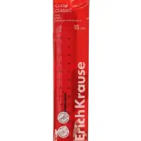 Линейка 15 см ErichKrause Classic, красная, флоупак