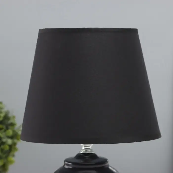 Лампа настольная RISALUX &laquo;Даксия&raquo;, 40 Вт, Е14, бело-чёрная, 19.5&times;19.5&times;35 см