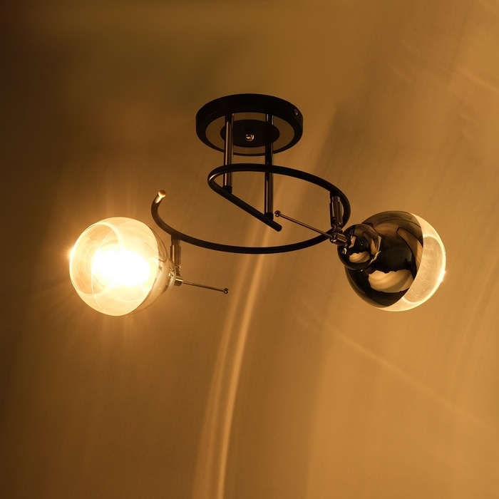 Люстра Люстра "Редо" 2хЕ27 40Вт черно-хромовый 45х30х28 см