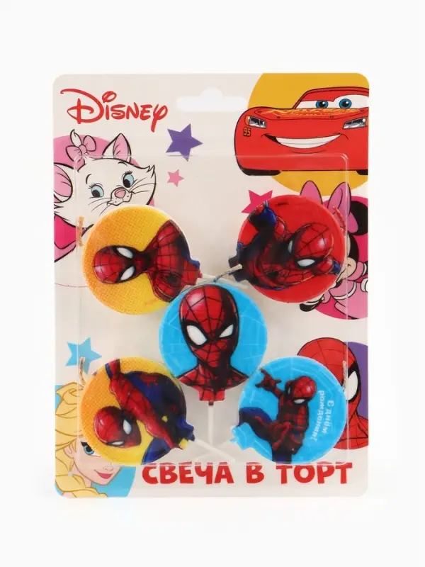 Свеча в торт, набор 5 штук