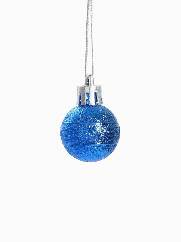 Ёлочные игрушки &laquo;Наоми&raquo;, шары новогодние, d=3 см, набор 24 шт., синий