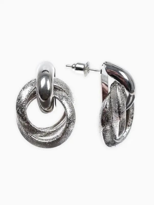 Серьги металл &laquo;Фьюче&raquo;, круги плетения, цвет серебро