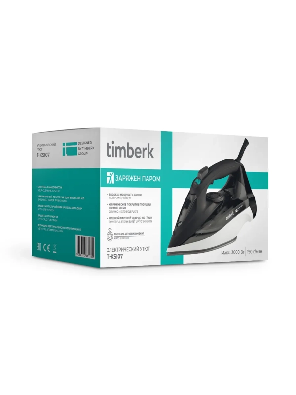 Паровой утюг для одежды 3000 Вт T-KSI07 Паровой утюг для одежды 3000 Вт T-KSI07