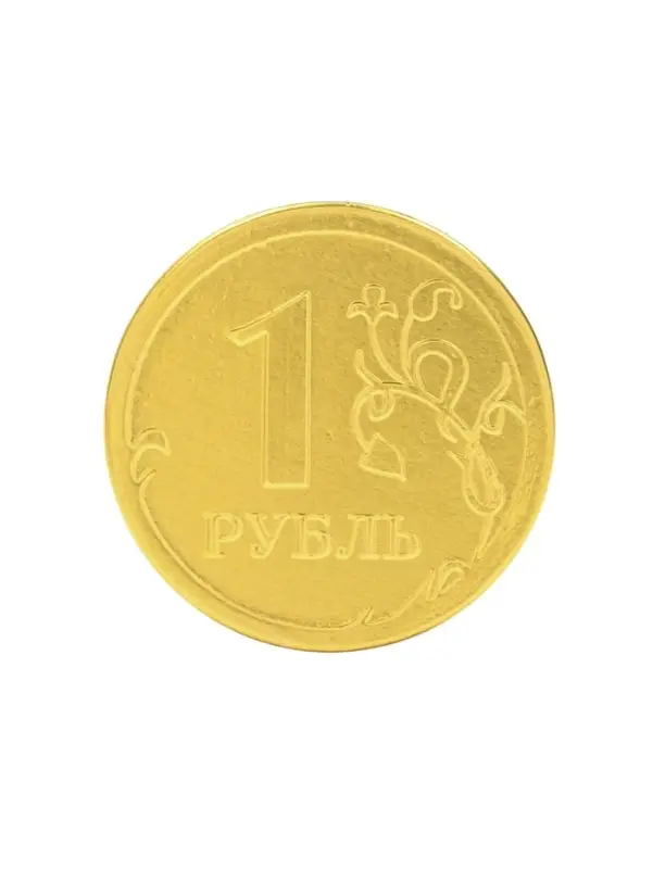 Монеты шоколадные в банке &laquo;Рубль&raquo;, 6 г