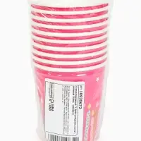Стакан одноразовый бумажный «С Днём рождения», розовый, 250 мл