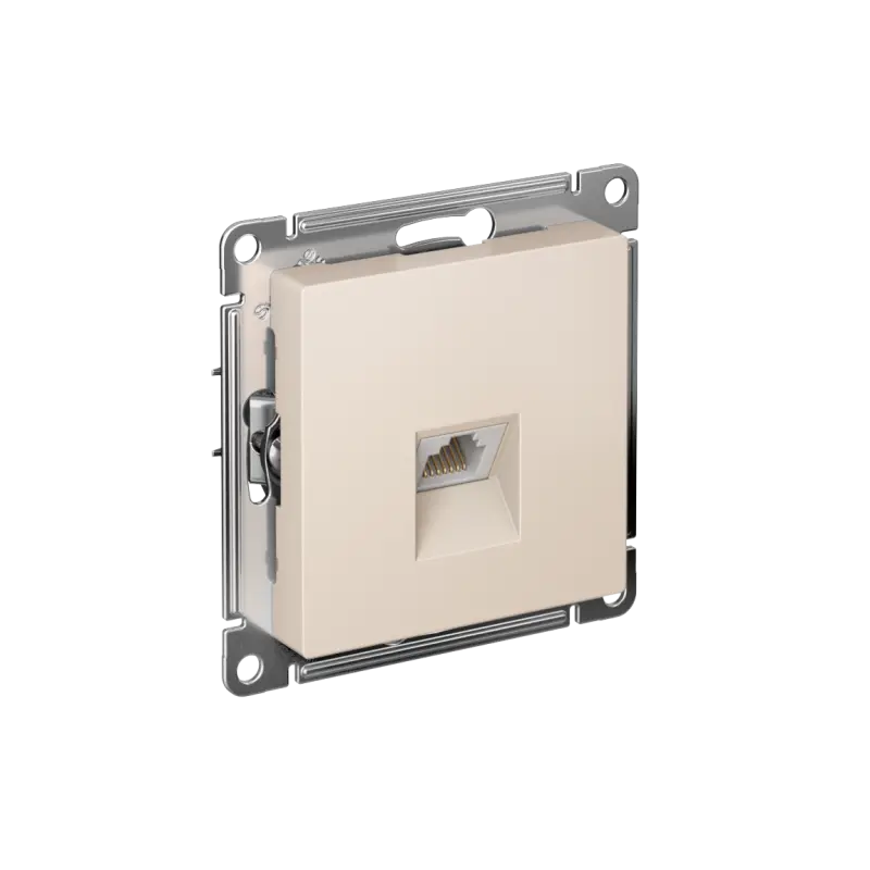Розетка ATLASDESIGN компьютерная RJ45 механизм бежевый