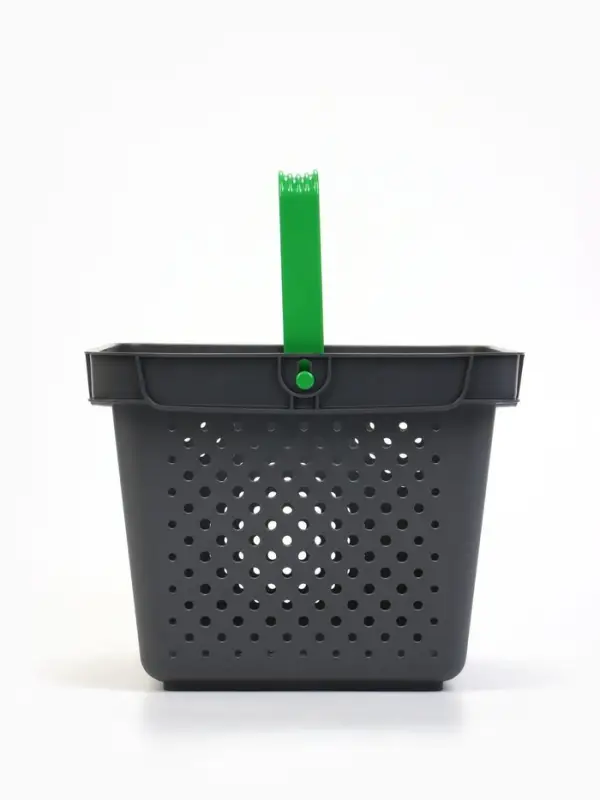 Корзина покупательская пластиковая 10 л, серая
