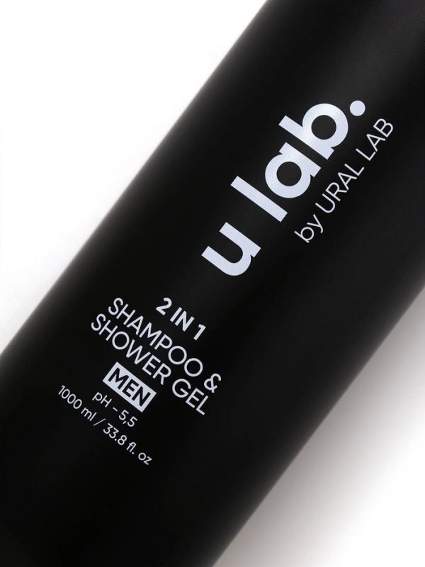 Гель для душа и шампунь мужской 2 в 1, 1000 мл, ULAB Гель для душа и шампунь мужской 2 в 1, 1000 мл, ULAB