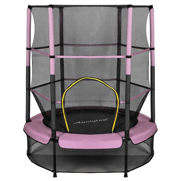 Батут 140 см, высота сетки h=125 см, цвет розовый Батут 140 см, высота сетки h=125 см, цвет розовый