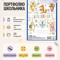 Папка-портфолио пластиковая А4, Calligrata &laquo;Команда&raquo;, 20 файлов