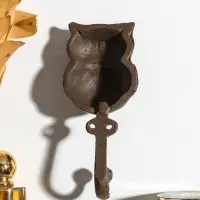 Крючок настенный &laquo;Упитанный филин&raquo;, ключница декоративная, чугун, 16&times;7&times;4 см
