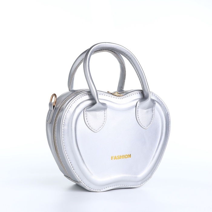 Сумка женская кросс-боди на молнии, цвет серебряный Сумка женская кросс-боди на молнии, цвет серебряный