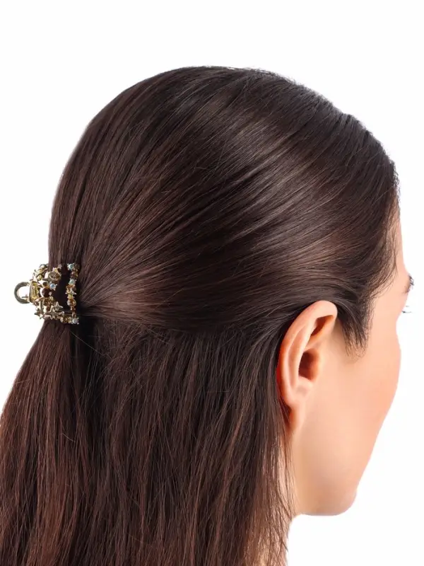 Крабик для волос &laquo;Селена галант&raquo;, дуга, 3 см, золотистый