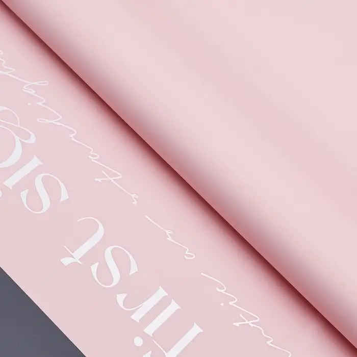 Пленка для цветов матовая, "Любовь", 58х58см, розовый