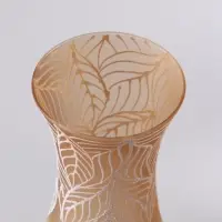 Ваза «Кармен» листья, волна, h=26 см, стекло, пудра Ваза «Кармен» листья, волна, h=26 см, стекло, пудра