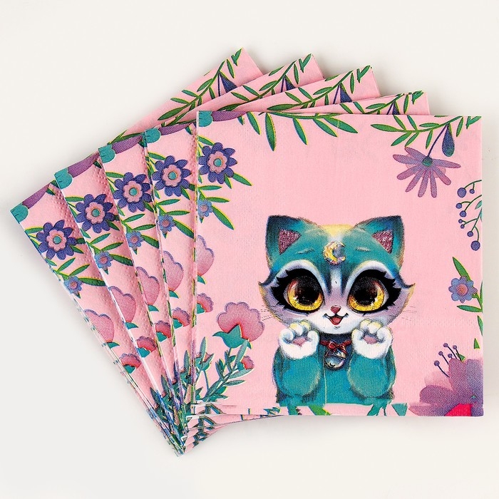 Салфетки бумажные 25*25см Салфетки бумажные 25*25см "Зая" (набор 20 шт)