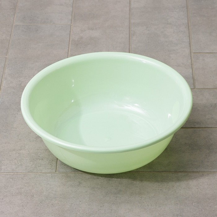 Таз хозяйственный круглый, 9 л, d=36 см, h=11,5 см, цвет зелёный Таз хозяйственный круглый, 9 л, d=36 см, h=11,5 см, цвет зелёный