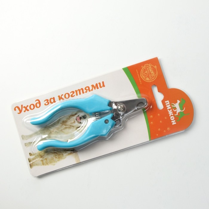 Когтерез боковой малый с фигурными ручками, отверстие 9 мм, голубой Когтерез боковой малый с фигурными ручками, отверстие 9 мм, голубой