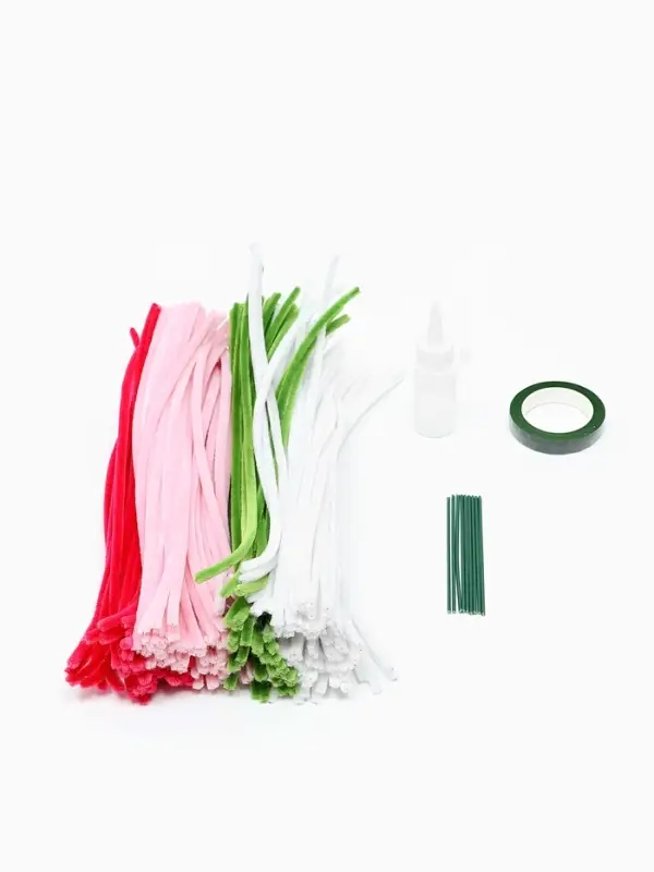 Набор для творчества цветы из пушистой проволоки букет, розы