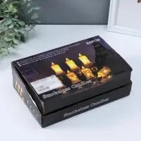 Светодиодная свеча LED "Свеча с подтёками" 3хLR41, прозрачный 3,5х3,5х7,2 см