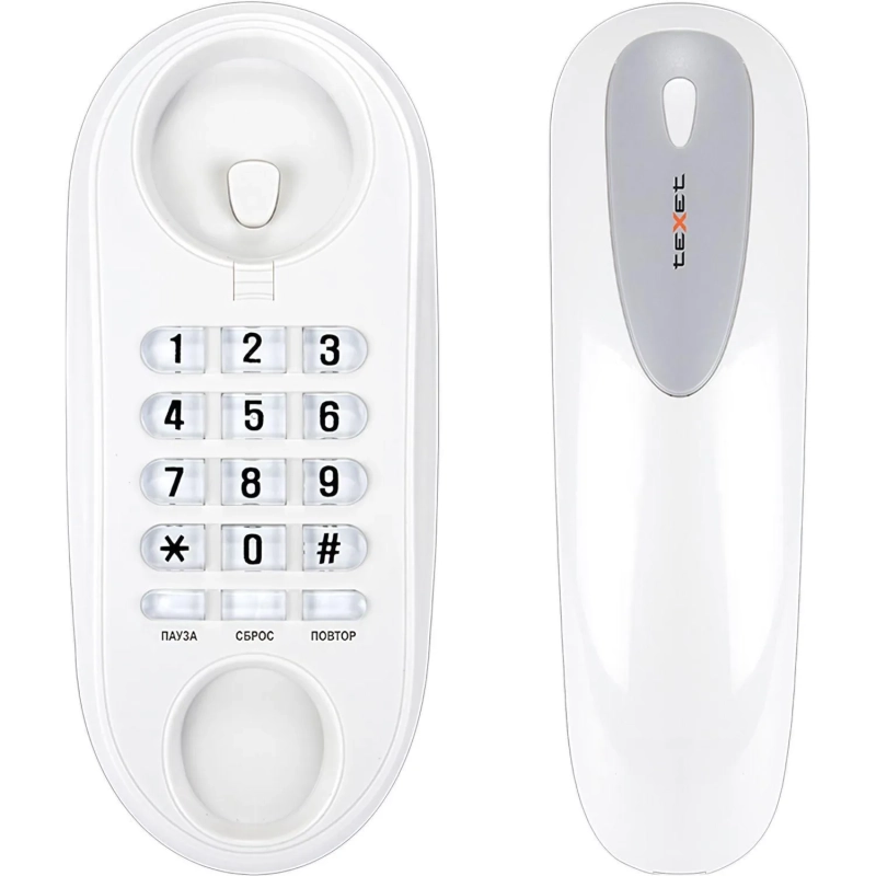 Телефон проводной teXet TX-236 светло-серый