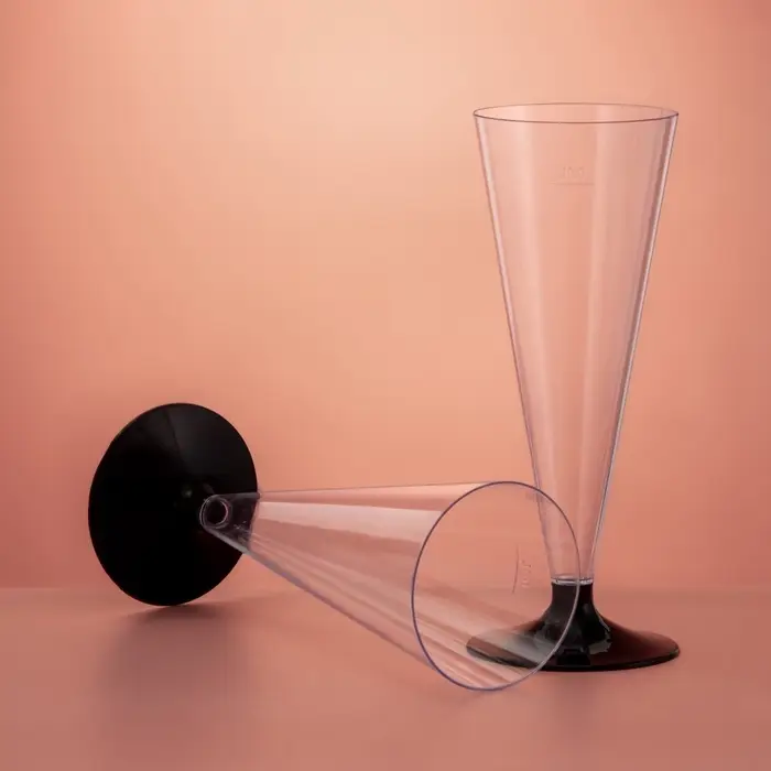 Фужер пластиковый одноразовый для шампанского «Конус», 150 мл, прозрачный