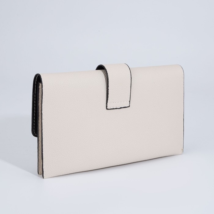 Сумка-клатч на магните, длинный ремень, цвет белый Сумка-клатч на магните, длинный ремень, цвет белый