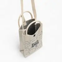 Сумка подр Коты, 12*4*17, отд на кнопке, дл ремень, белый Сумка подр Коты, 12*4*17, отд на кнопке, дл ремень, белый
