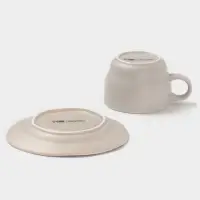 Чайная пара Magistro Potter, 2 предмета: чашка 250 мл, блюдце d=15.3 см, фарфор, светло-серая