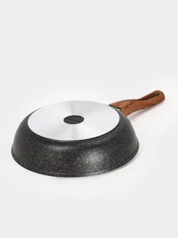Сковорода KUKMARA Granit ultra original, d=26 см, съёмная ручка, антипригарное покрытие, литой алюминий, чёрная