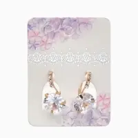 Серьги со стразами &laquo;Циркония&raquo; мини, круг, белые в золоте