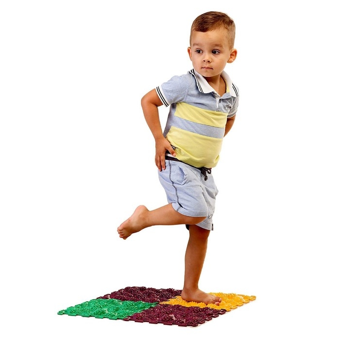 Модульный массажный коврик «Лес», 8 модулей, 4 вида, цвет МИКС Модульный массажный коврик «Лес», 8 модулей, 4 вида, цвет МИКС