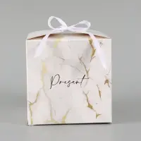 Коробка подарочная складная &laquo;Мрамор&raquo;, 12&times;12&times;12 см