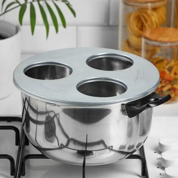 Стерилизатор для стеклянных банок ЭНТЕН, трёхместный, отверстие d=82 мм