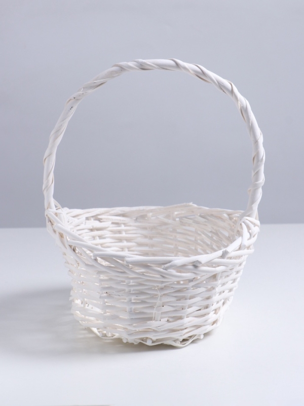 Корзина 27х23х12х9х28см, ива, белая