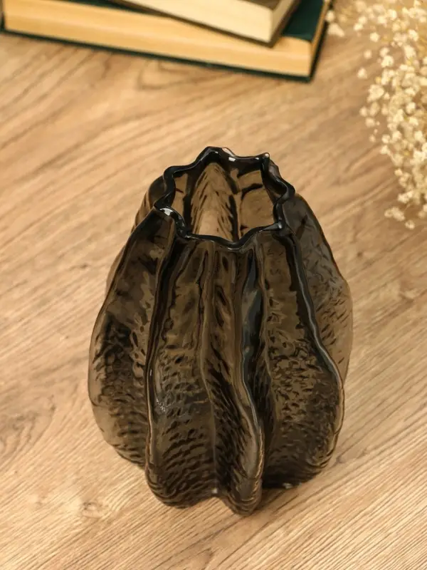 Ваза стекло настольная  Ваза стекло настольная "Кэли" 21х12х6 см, серый