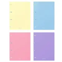 Тетрадь на кольцах ErichKrause. Pastel А4, 80 листов, в клетку, пластиковая обложка, блок офсет, 100% белизна, МИКС