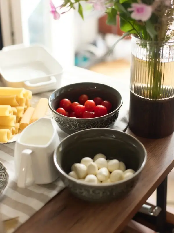 Салатник WY Floral Laceware, 700 мл, d=15 см, фарфор, серая