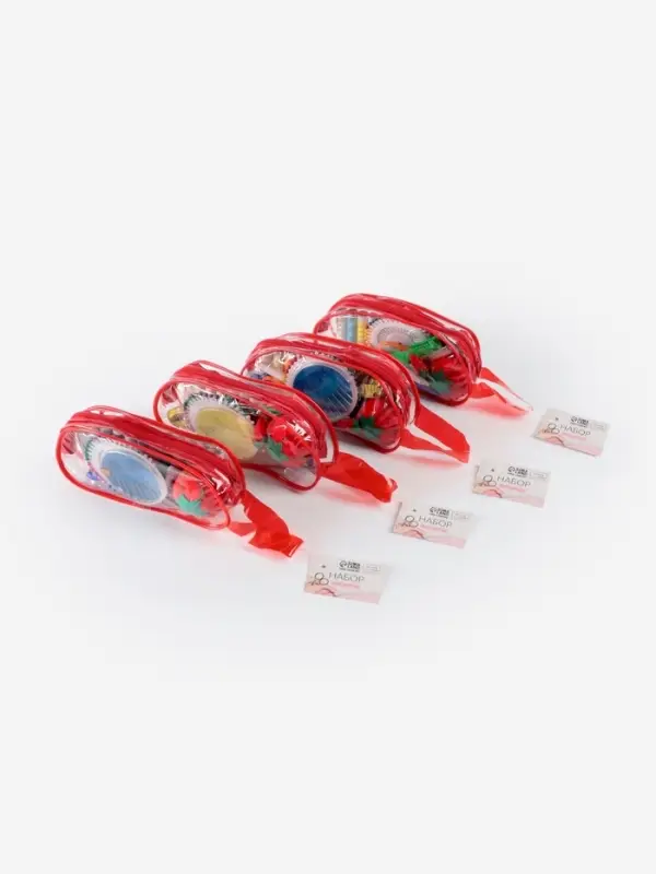 Швейный набор, 74 предмета, в сумочке ПВХ, МИКС