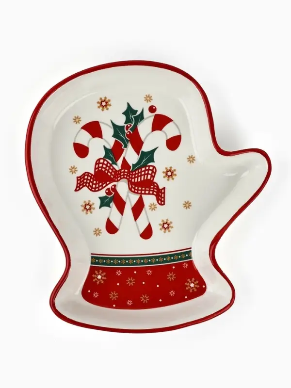 Блюдо керамическое &laquo;Новогодние леденцы&raquo;, 20&times;17.5&times;3 см, ручная работа
