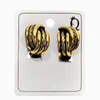 Клипсы "Винтаж" узел, цвет чернёное золото Клипсы "Винтаж" узел, цвет чернёное золото